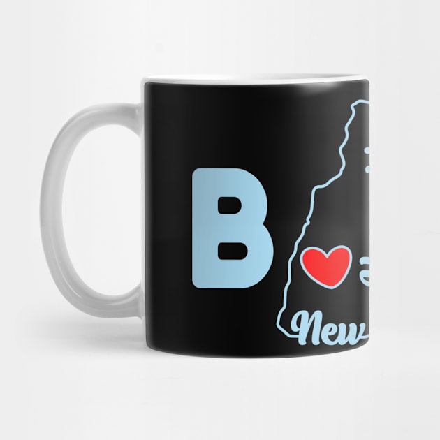 New Hampshire Born with State Outline of New Hampshire in the word Born by tropicalteesshop